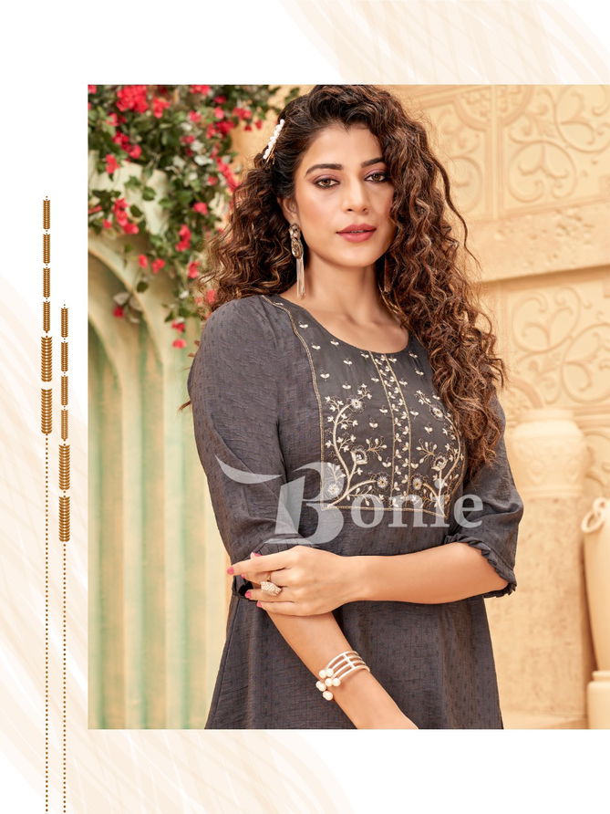 Bonie Vacation Designer Wear Wholesale Kurtis With Bottom Catalog